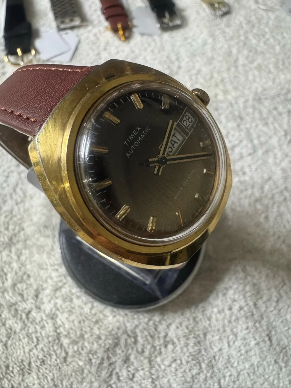Timex Gold-Tone Case Brown Dial Men's Watch